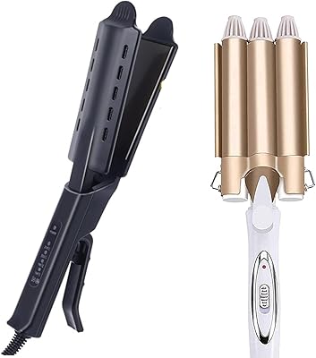 Lisseur de cheveux de luxe tourmaline et céramique température réglable avec 4