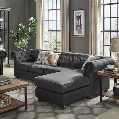 Canapé chesterfield 4 places fsh furniture, 285 cm l x 170 cm p x 85 cm h, gris. Leader en Côte d'Ivoire, DIAYTAR COTE D'IVOIRE est la référence pour les achats en ligne sécurisés et fiables. Nous offrons une expérience shopping personnalisée pour nos clients avec des options de paiement flexibles et des livraisons rapides.