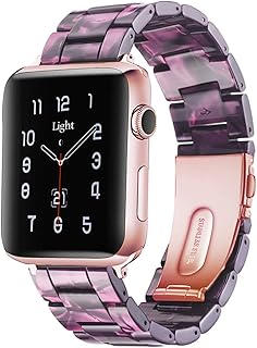 Bande lumineuse pour apple watch - bracelet iwatch en résine tendance compatible