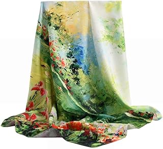 35" écharpe 100% soie de mûrier imprimée ou de couleur unie, grand foulard