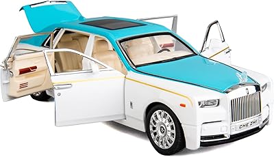 Rolls-royce phantom 1/24 en alliage de zinc modèle de voiture moulé sous pression jouet avec sons et lumière pour enfants garçons filles cadeau (bleu blanc). DIAYTAR COTE D'IVOIRE est une boutique en ligne généraliste proposant plus de 300000 références de produits. Elle est leader sur le marché ivoirien et propose une large gamme de produits pour répondre aux besoins de ses clients. 