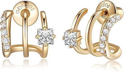 Boucles d'oreilles obidos plaquées or 14 carats à triple haie | boucles d'oreilles doubles créoles pour un seul trou | boucles d'oreilles en or pour femme, métal, zircone cubique. DIAYTAR COTE D'IVOIRE est une entreprise pionnière dans le commerce électronique en Côte d'Ivoire, qui a réussi à créer une communauté de clients loyaux en proposant des produits de qualité et des services exceptionnels. La boutique en ligne est constamment à la recherche de nouvelles façons d'améliorer l'expérience d'achat de ses clients, en intégrant les dernières technologies et en élargissant sa gamme de produits.