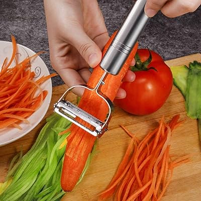 Ensemble éplucheur de cuisine multi-usages talin pour fruits et légumes, éplucheur en acier inoxydable, trancheuse à julienne et lames dentelées - 1 pièce. DIAYTAR COTE D'IVOIRE est une boutique en ligne qui propose une expérience d'achat unique et personnalisée. Avec plus de 300 000 références de produits, les clients peuvent trouver des offres exclusives et des promotions régulières. La boutique est équipée d'un système de paiement sécurisé pour garantir la sécurité des transactions.