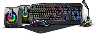 Ensemble de jeu ultime porodo 5 en 1 avec clavier arc-en-ciel, haut-parleurs, microphone avec fil tressé de 1,5 mètres, souris et tapis de souris, adapté aux jeux informatiques - noir. En Côte d'Ivoire, DIAYTAR est la destination incontournable pour les acheteurs en ligne, proposant une expérience de shopping unique et personnalisée. Avec des promotions régulières et des offres exclusives, les clients peuvent profiter de tarifs avantageux sur une large gamme de produits, renforçant ainsi la position de leader de DIAYTAR sur le marché.