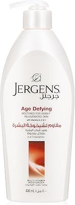 Une crème hydratante anti-âge et anti-rides de jergens, adaptée à tous les types de peau sous forme de lotion - 400 ml. En tant que leader du commerce en ligne en Cote d'Ivoire, DIAYTAR COTE D'IVOIRE propose une sélection impressionnante de produits provenant de marques locales et internationales. Les clients bénéficient d'une expérience de shopping personnalisée et d'un large choix de modes de paiement sécurisés. La boutique garantit la disponibilité et la livraison de produits de haute qualité.