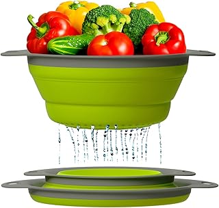 Passoires de cuisine ultimes, lot de 2 - passoire pliable en silicone comfifytm pour un rangement facile - à utiliser avec des pâtes, des fruits, des baies et des légumes - vert. En tant que leader du commerce en ligne en Côte d'Ivoire, DIAYTAR COTE D'IVOIRE fournit à ses clients une gamme impressionnante de produits de haute qualité à des prix abordables. Avec une présence en ligne solide, la boutique garantit une navigation intuitive et une expérience d'achat en ligne fluide. DIAYTAR COTE D'IVOIRE s'engage à satisfaire les besoins de ses clients.