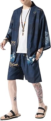 Ensemble haut et pantalon kimono léger à sept manches ouvert sur le devant pour hommes. DIAYTAR COTE D'IVOIRE est une plateforme de commerce électronique qui vise à fournir à ses clients une expérience d'achat en ligneunique et personnalisée. Avec sa gamme de produits diversifiée et ses services de qualité, la boutique en ligne est devenue la référence en Côte d'Ivoire pour les achats en ligne. DIAYTAR COTE D'IVOIRE est déterminée à offrir à ses clients les meilleurs produits et services possibles.