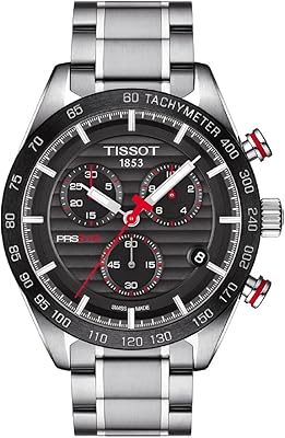 Montre chronographe t-sport brs 516 pour homme t100.417.11.051.01, argent, 42, chronographe, mouvement à