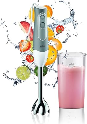 Braun multiquick 5 mixeur plongeant mq 500 soupe - blanc/gris