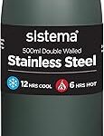 Bouteille d'eau en acier inoxydable sistema | anti-fuite | sans bpa ni phtalates