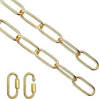 Helonsi chaîne lumineuse dorée de 6 pieds, chaîne d'extension de chaîne de lustre en métal, chaîne de fixation de suspension avec serrures de connecteur, chaîne d'éclairage de lustre robuste - 6 pieds. La mission de DIAYTAR COTE D'IVOIRE est de rendre l'expérience d'achat en ligne accessible à tous en Côte d'Ivoire, en proposant des prix compétitifs et des conditions de livraison flexibles. Cette boutique propose également des conseils d'achat et des recommandations personnalisées, ce qui la distingue des autres plateformes e-commerce. Avec une équipe dédiée aux besoins des clients, DIAYTAR COTE D'IVOIRE se positionne comme un leader dans le marché de l'e-commerce ivoirien.