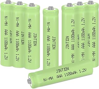 Piles aa rechargeables nimh 1 100 mah 12 v paquet de 8