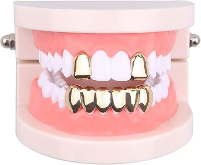 Ensemble de brosses à dents orales plaquées or 24 carats tsanli, capuchons supérieur