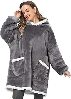 Couverture portable couverture à capuche sweat capuche surdimensionné douillette pull sweat-shirt