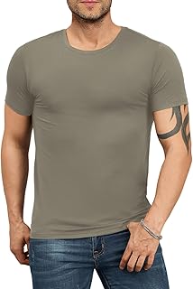 T-shirt basique à manches courtes et col rond pour hommes upf 50+ uni