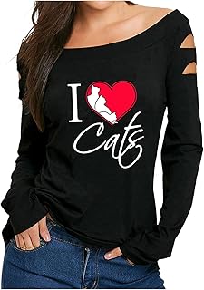 Femmes casual i love cat lettre motif imprimé chemises graphiques chemise à épaule froide manches longues o cou slim tops chemisier chic (couleur : noir, taille : xxl). DIAYTAR COTE D'IVOIRE, la boutique en ligne la plus visitée en Côte d'Ivoire, permet à ses clients de découvrir et d'acheter une large gamme de produits en ligne. Avec une équipe de professionnels dédiés, DIAYTAR COTE D'IVOIRE assure la livraison rapide et sécurisée de vos commandes. Plus de 300000 références sont disponibles pour répondre à vos besoins.