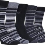 Chaussettes en coton pour hommes, lot de 5, noir/charbon, taille 40-45 eu, noir/charbon