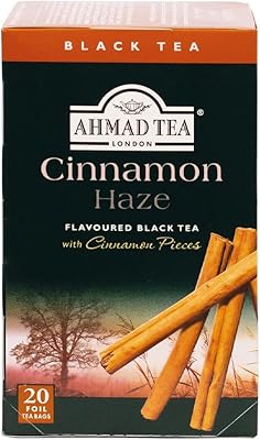 Thé noir aromatisé à la cannelle avec des morceaux de cannelle d'ahmed tea