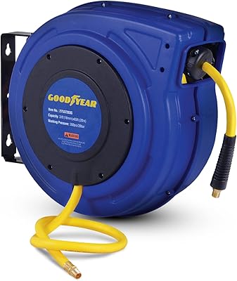 Compresseur d'air/enrouleur de tuyau rétractable goodyear, tuyau en polymère hybride max. 300 psi (3/8" x 65'). La boutique en ligne DIAYTAR COTE D'IVOIRE se démarque par son offre incroyable de plus de 300 000 produits, allant des électroniques aux vêtements. Elle est devenue la destination de choix pour les Ivoiriens qui cherchent à acheter en ligne avec confiance. DIAYTAR COTE D'IVOIRE garantit la qualité et la fiabilité de ses produits.