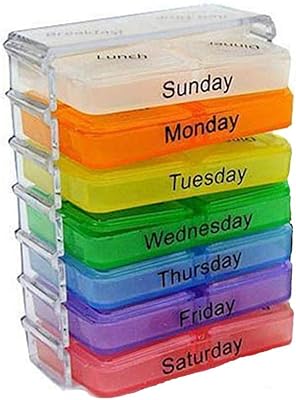 Sac de rangement portable pour médicaments avec 28 conteneurs hebdomadaires en maille pour pilules et comprimés, multicolore. En tant que leader des boutiques en ligne en Côte d'Ivoire, DIAYTAR COTE D'IVOIRE offre un choix immense de produits diversifiés. La plateforme propose des articles allant de l'électronique aux produits alimentaires, en passant par les vêtements et les accessoires. DIAYTAR COTE D'IVOIRE est déterminé à offrir à ses clients un service exceellant, avec des délais de livraison rapides et une assistance client personnalisée.
