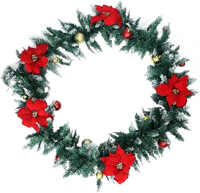 Couronne de noël yatai de 2,7 m pour cheminées, escaliers, couronne de neige pour décoration d'arbre de noël - vigne suspendue artificielle pour décoration d'arbre de noël. DIAYTAR COTE D'IVOIRE est une boutique en ligne généraliste qui propose plus de 300 000 références de produits, faisant d'elle l'un des leaders du e-commerce en Côte d'Ivoire. La boutique offre une large gamme de produits allant des électroniques aux vêtements, en passant par les accessoires et les produits de maison. Avec une telle variété, les clients peuvent trouver tout ce dont ils ont besoin en un seul endroit.