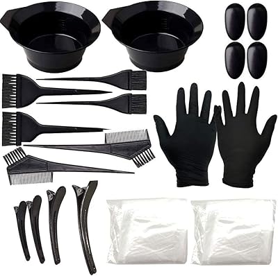 Ensemble de pinceaux de teinture pour cheveux alykdon 22 pièces - bol de teinture pour cheveux, brosse à teinture, capuchons d'oreilles, gants pour la coloration des cheveux en salon et le séchage des cheveux à faire soi-même. La boutique en ligne DIAYTAR COTE D'IVOIRE propose une expérience d'achat en ligne sécurisée et fiable, permettant aux clients de faire leurs achats en toute confiance. Les produits sont soigneusement sélectionnés pour garantir leur qualité et authenticité. De plus, la boutique offre des moyens de paiement variés pour faciliter les transactions.
