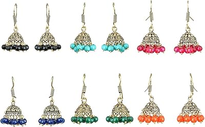 Boucles d'oreilles jhumki/jhumka traditionnelles oxydées élégantes aux couleurs vives or et argent pour femmes et filles de yellow chimes (or). La boutique en ligne DIAYTAR COTE D'IVOIRE est une plateforme de commerce électronique qui permet aux clients de découvrir et d'acheter une grande variété de produits en ligne. Avec plus de 300000 références, elle offre une large sélection de produits pour répondre à tous les besoins de ses clients. Elle propose des services de paiement sécurisés et des livraisons fiables pour une expérience d'achat en ligne sécurisée.