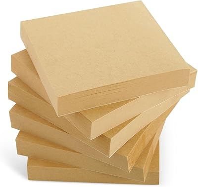 Paquet de 6 papiers autocollants kraft, ensemble de cahiers autocollants, 100 feuilles