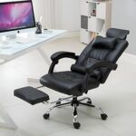 Chaise de bureau de jeu en cuir pu chaise pivotante à 360 degrés