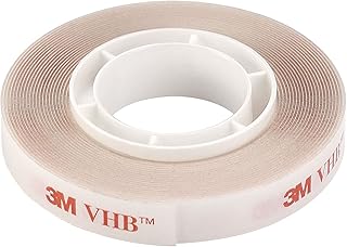 Adhésif double face slv 9 mm, transparent, 3m, gris argenté