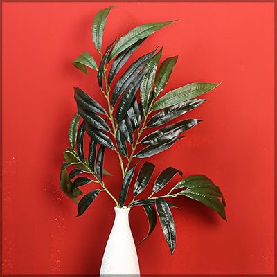 4 pièces feuilles de palmier de bambou artificielles pour la décoration