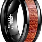 Bague de mariage en carbure de tungstène noir pour hommes, taille 10 mm