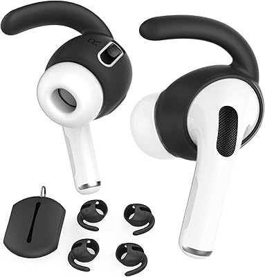 Delfino 3 paires de cache-oreilles pour airpods pro (étui de rangement supplémentaire) embouts
