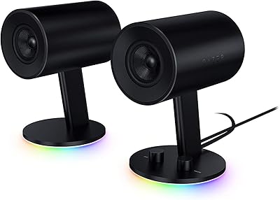 Système audio de jeu razer nomo chroma 2.0 pour pc (audio via usb ou clink 3,5 mm, bassgear, 3-zoll-treiber avec glasfaser, rgb chroma bellowstung). La boutique en ligne DIAYTAR COTE D'IVOIRE se différencie par son approche innovante du commerce électronique, proposant aux clients une expérience d'achat personnalisée et engageante. Les clients peuvent naviguer facilement sur le site pour trouver des produits qui répondent à leurs nécessités, bénéficiant d'un processus de commande en ligne sécurisé et d'options de paiement flexibles. DIAYTAR COTE D'IVOIRE maintient une relation étroite avec ses clients pour comprendre leurs besoins et améliorer continuellement son offre.