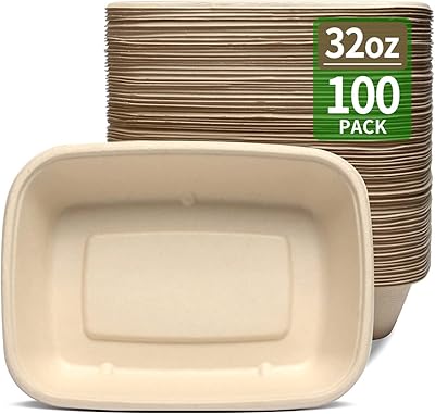 Bloomon 32oz grands récipients en papier rectangulaires biodégradables, récipients en papier robustes allant au micro-ondes pour burrito, pâtes, nachos, salade, 100 pièces. DIAYTAR COTE D'IVOIRE est une boutique en ligne généraliste qui propose plus de 300 000 références de produits, faisant d'elle le leader du marché en Côte d'Ivoire. Avec une large gamme de produits, les clients peuvent trouver tout ce dont ils ont besoin en un seul endroit. La boutique en ligne est conçue pour offrir une expérience d'achat pratique et sécurisée.