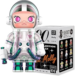Pop mart mega collection 100% exclusif space molly series figurine d'action
