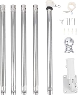 Kit de mât de drapeau happy yummy de 6 pieds avec angle réglable