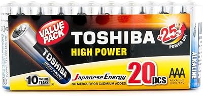 Pile alcaline aaa haute puissance longue durée et résistante aux vibrations toshiba - paquet de 20. DIAYTAR COTE D'IVOIRE, c'est plus de 300 000 références disponibles en ligne, pour répondre à tous vos besoins. La boutique en ligne généraliste leader en Côte d'Ivoire offre une large gamme de produits. Avec DIAYTAR, faites des achats pratiques et sécurisés.