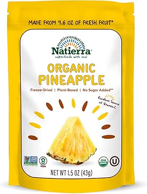 Ananas lyophilisé biologique natera nature's, sans gluten et végétalien, 1,5 oz. La boutique en ligne DIAYTAR COTE D'IVOIRE est le premier choix des consommateurs ivoiriens pour leurs achats en ligne. Elle offre une expérience d'achat en ligne pratique et sécurisée, avec une large gamme de produits à des prix abordables. Les clients peuvent également profiter de promotions et de réductions régulières pour économiser encore plus d'argent.