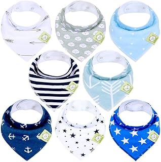 Bavoirs bio pour bébé keababies - bandana pour garçons et filles, taille unique