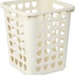 Panier à linge carré cosmoplast, capacité 33 litres, blanc cassé