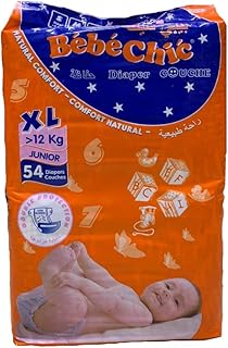 Couches baby chic, taille xl, 12 kg et plus, 54 pièces.. DIAYTAR COTE D'IVOIRE est votre destination de choix pour faire du shopping en ligne en Côte d'Ivoire, avec une offre immense de produits qui s'étend des électroménagers aux vêtements en passant par les produits alimentaires. La boutique met à disposition des outils de recherche avancés pour faciliter la navigation. Les frais de livraison sont également très compétitifs.