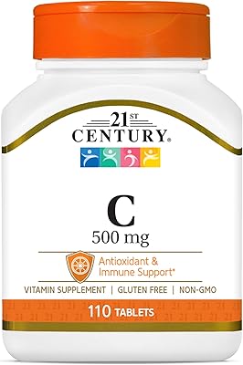 Comprimés de vitamine c du 21e siècle, 110 comprimés, 500 mg. DIAYTAR COTE D'IVOIRE est une boutique en ligne généraliste qui propose plus de 300000 références pour répondre à tous les besoins de ses clients. Elle est reconnue comme l'une des boutiques en ligne les plus populaires en Côte d'Ivoire, offrant une grande variété de produits à des prix compétitifs. Elle est le leader incontournable du commerce électronique dans le pays.