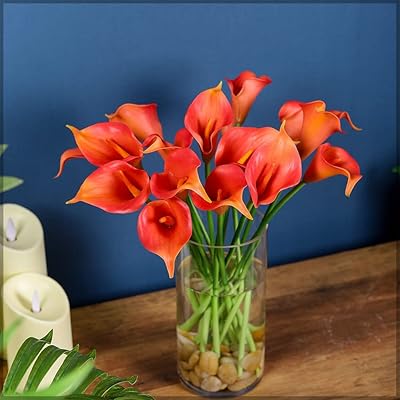 Yatai 16 pièces fleurs artificielles real touch calla lily plantes artificielles bouquet
