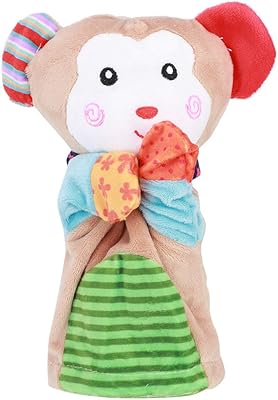 Une marionnette en polyester doux avec un motif animal sûr en 3 motifs