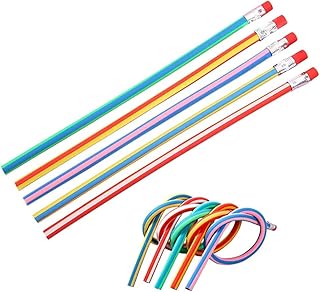 Crayons pliables flexibles, 40 crayons magiques pliables, crayons rayés avec gommes, cadeaux