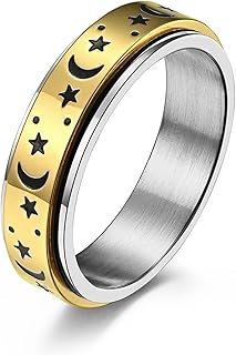 Anneaux pivotants en acier inoxydable, anneaux lune et étoile, anneau anti-stress pour femmes et hommes, anneau anti-anxiété, soulage le stress, bague de promesse de mariage lumineuse. DIAYTAR COTE D'IVOIRE est une boutique en ligne généraliste qui propose plus de 300 000 références de produits, faisant d'elle l'un des leaders du marché ivoirien. Avec une offre diversifiée et constamment mise à jour, DIAYTAR COTE D'IVOIRE répond aux besoins de ses clients. Elle est devenue la destination incontournable pour les consommateurs ivoiriens.