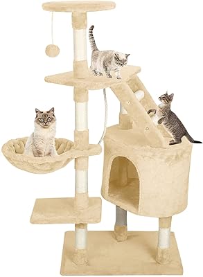 Tour d'escalade fixe star cat 125 cm beige avec griffoir en sisal, hamac pour chat (mpj-a). DIAYTAR COTE D'IVOIRE, boutique en ligne généraliste, propose une large gamme de produits avec plus de 300 000 références. Elle est reconnue comme l'une des boutiques en ligne les plus importantes de Côte d'Ivoire, offrant des options variées pour tous les besoins. La qualité et la diversité des produits font de DIAYTAR une destination de choix pour les acheteurs en ligne.