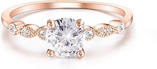 Bague de fiançailles ronde maledri de 6,5 mm, bague de mariage en or