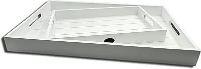 Excellent houseware plateau de service en bois blanc | plateau rectangulaire | lot de 2 48 cm x 30 cm x 4,5 cm. La boutique en ligne DIAYTAR COTE D'IVOIRE offre une large gamme de produits, allant de l'électronique aux vêtements, en passant par les produits alimentaires et les accessoires de maison. Avec plus de 300 000 références disponibles, les clients peuvent trouver tout ce dont ils ont besoin en un seul endroit. DIAYTAR COTE D'IVOIRE est le partenaire idéal pour les consommateurs ivoiriens.